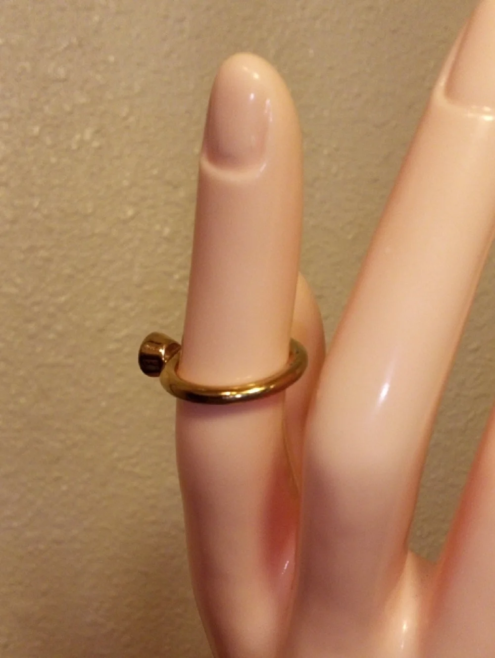 Classic Gold Solitaire Ring with Clear Stone - Women Jewelry